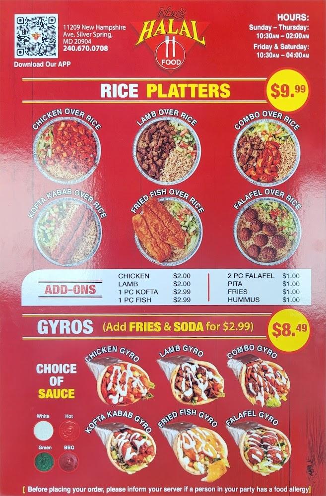 Naz's Halal - White Oak Menu image 2