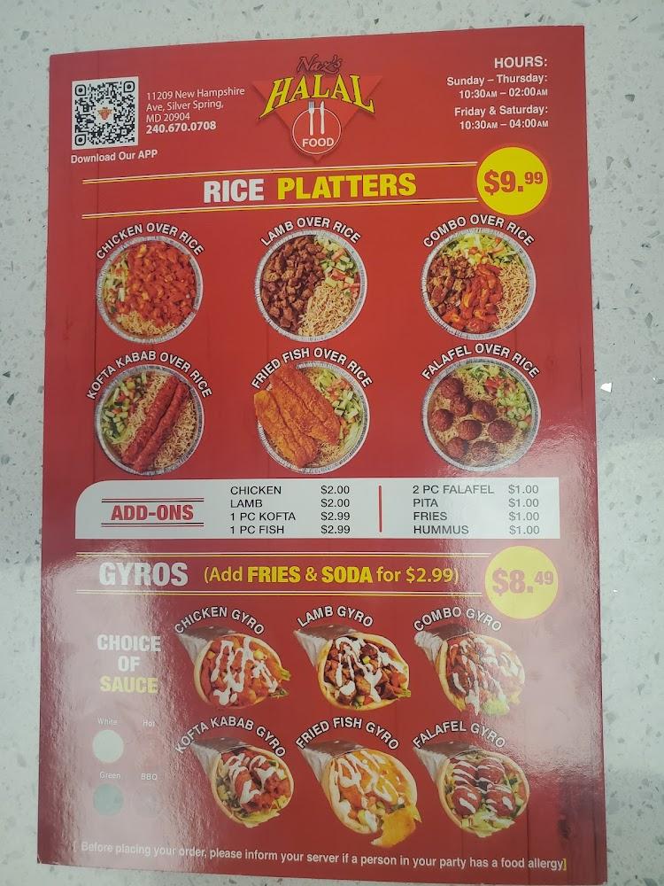 Naz's Halal - White Oak Menu image 4